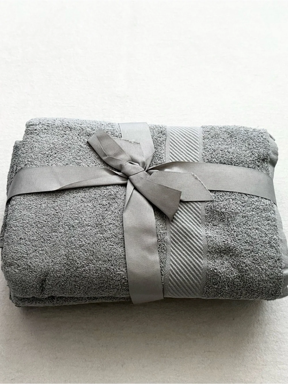 Amy Miller Home 6 Piece 100% Cotton Bath Towel Set Gray NWT Soft Absorbent